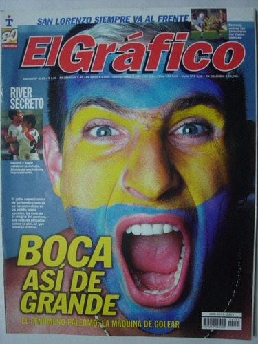 El Grafico 4145 Boca Asi De Grande Palermo Cara Pintada