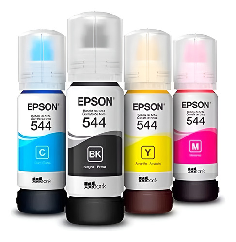 Kit 4 Cores De Tinta T544 Para L3150, L3110, L3210, L3250 Mix