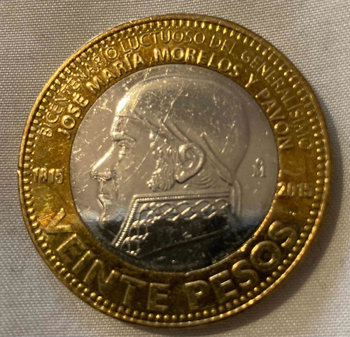 Moneda $20.00 Jm Morelos Y Pavón