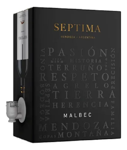 Vinos Septima Malbec Bag In Box 3 Litros Caja Madre X3