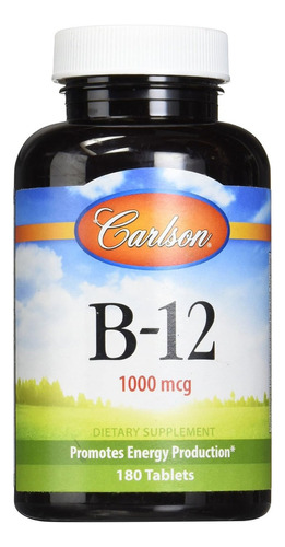 Vitamina B12 1000 Mcg Carlson 180 Tabletas
