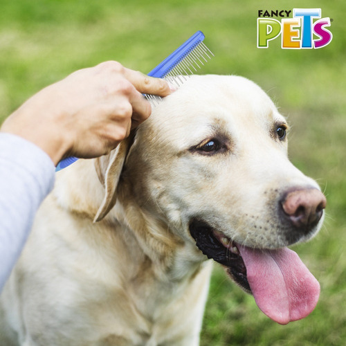 Peine De Metal Muda Pelo Largo Ergonómico Perro Fancy Pets