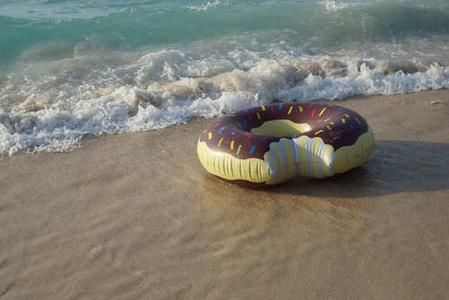 Inflable Alberca Gigante Flotador Dona Azul Salvavidas