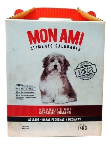 Alimento Mon Ami para perro adulto de raza pequeña y mediana sabor mix en bolsa de 1.4 kg