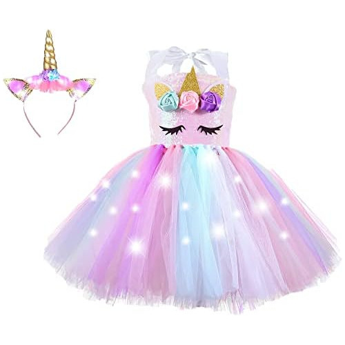 Vestido De Unicornio Niñas Disfraz De Halloween Tutú ...