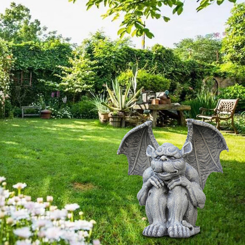 Estatua De Gárgola De 2 Piezas, Escultura De Animales Para