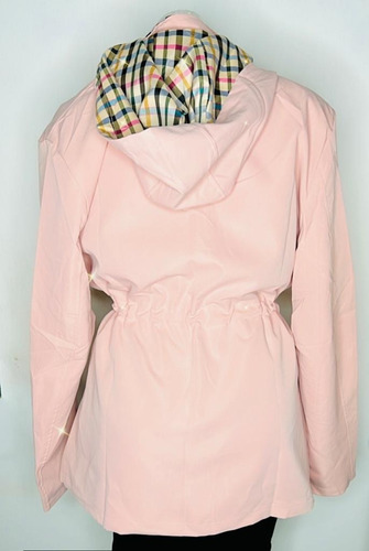 Chamarras De Dama Tipo Gabardina Elegante Tono Rosa Claro.