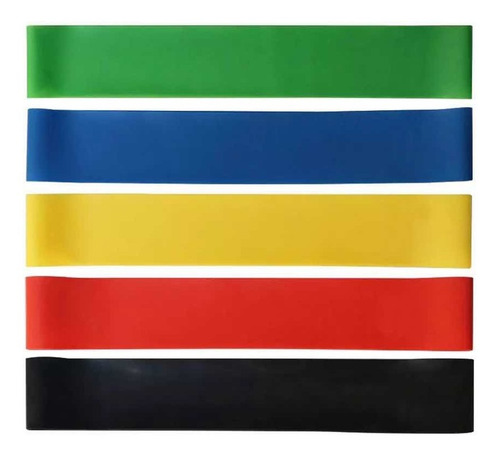 Set 5 Bandas Elásticas Resistencia Entrenamiento Fitness