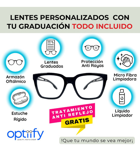 Lentes Graduados Oftálmicos Clipon Solar Todo Incluido Rb015