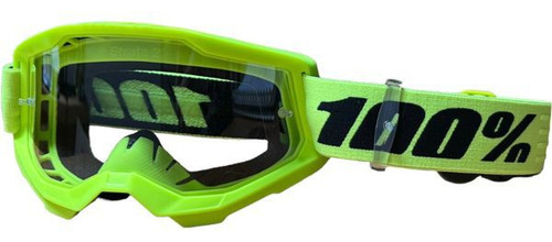 Oculos Goggle 100% Strata 2 Amarelo Neon Downhill/motocross
