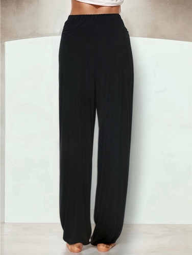 Pantalón Holgado Con Abertura Lateral Ajuste En Tobillo #238