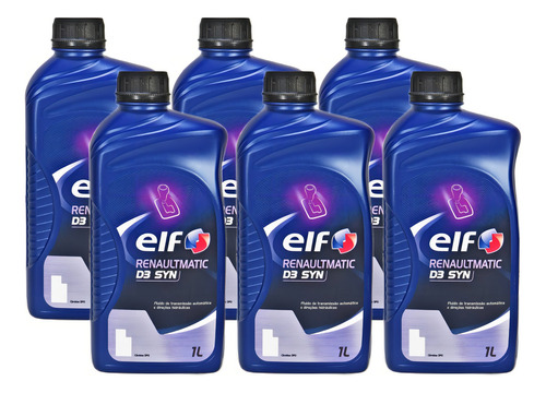 Kit 6 Litros Óleo Câmbio Automático Elf Renaultmatic D3 Syn