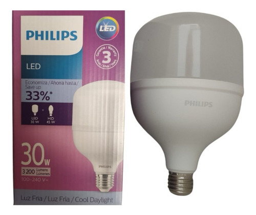 Bombillo Led Tforce 30w 6500k  E27 Philips Industrial