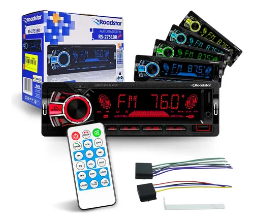 comprar Radio Automotivo Roadstar Rs-2751br Bluetooth Usb Aux Sd Fm