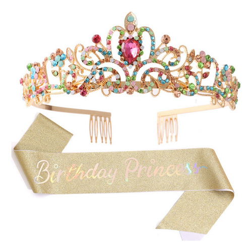 Tiara I0birthday Para Niña, Corona De Princesa Con Sacos De