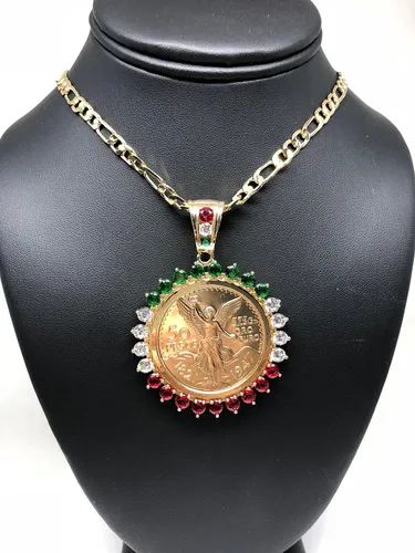 Oro Centenario: Moneda Chapada Cadena Colgante 26