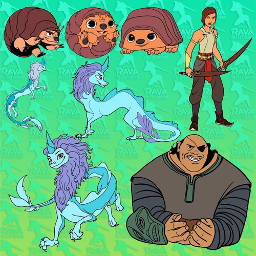 Kit Digital Raya El Ultimo Dragon Clipart Png