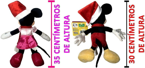 Imagem 5 de 6 de Pelúcias Mickey E Minnie Natal Originais Long Jump Disney