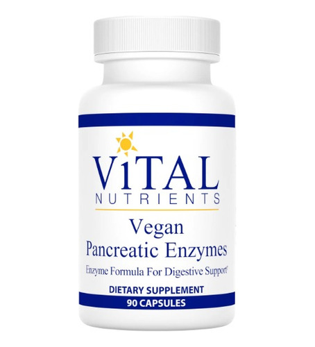 Vital Nutrients | Vegan Pancreatic Enzymes | 90 Capsules