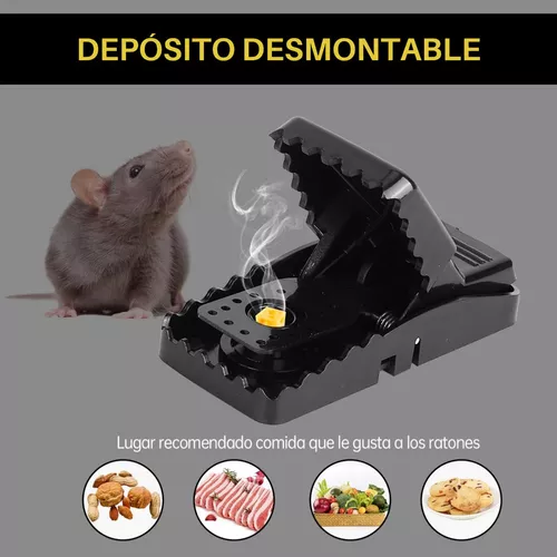 Trampa Para Ratones Ratas De Golpe Reutilizable Sensible 6pz