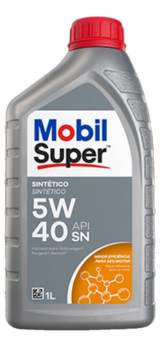 Aceite lubricante sintético para motores Mobil Super 5w40 Sn Plus