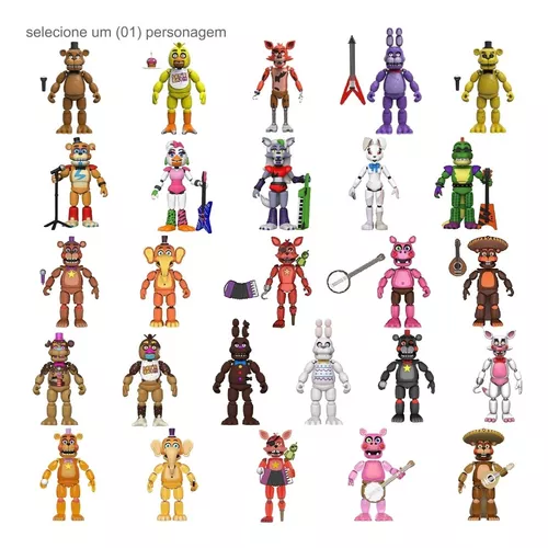 Bonecos Five Nights At Freddy's Articulado Com 12 Personagens Foxy