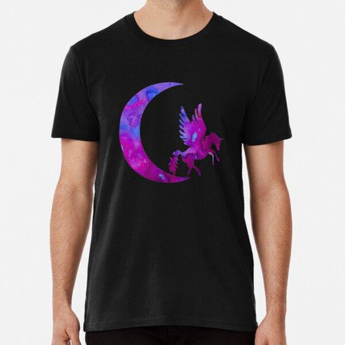 Remera Luna Creciente Púrpura Y Unicornio Algodon Premium