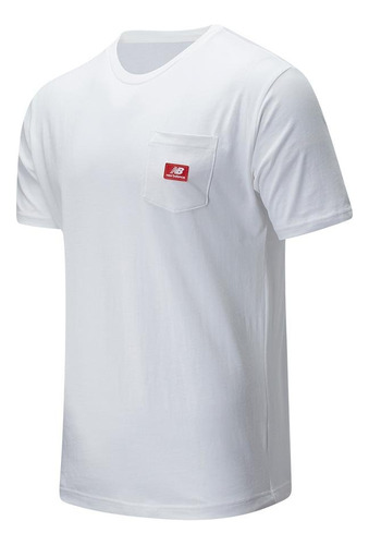 Camiseta New Balance Essentials Para Hombre-blanco