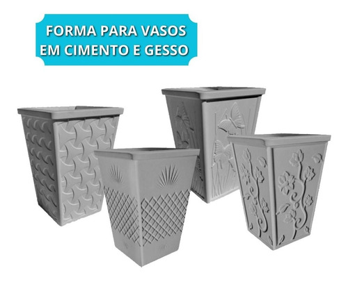 4 Formas Para Vasos Grandes Jardim Em Gesso E Cimento