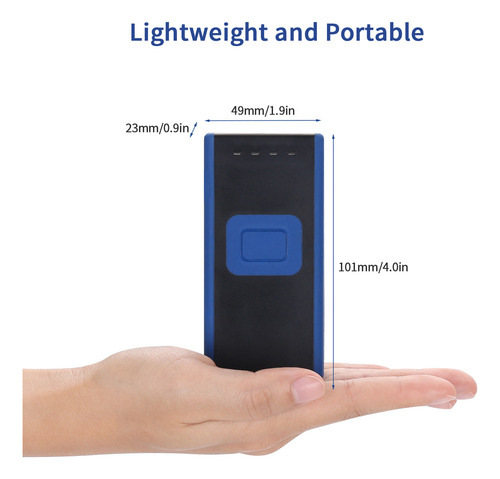Zya Mini Escáner De Código De Barras Qr 2d 3d Portátil 3 En