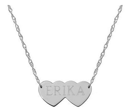 Collar De Plata 950 Corazones Dijes Mujer Parejas Cadenas En