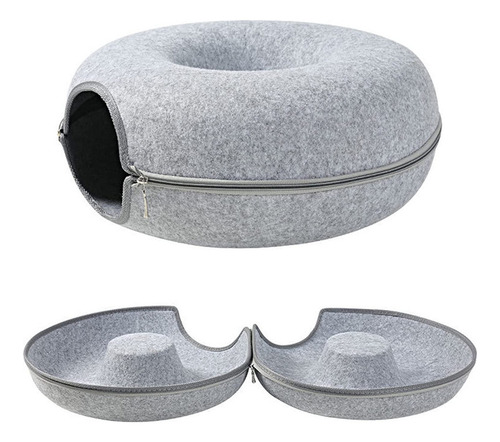 Cama De Fieltro Tipo Túnel Donut Pet Nest For Gatos