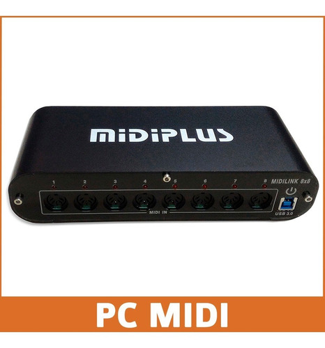 Imagen 5 de 8 de Midiplus Interfaz Midi Usb 8x8 Usb 3.0 8 In 8 Out