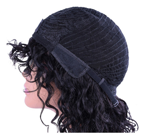Peruca De Cabelo Humano Natural Com Onda De Água De 35cm