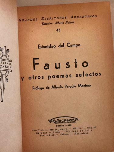 Fausto Y Otros Poemas Selectos = E. Del Campo