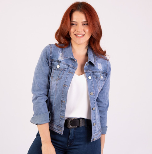 Chaqueta Mezclilla Denim Claro