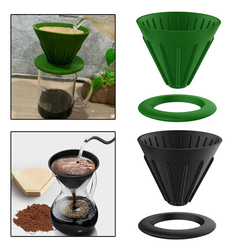 Juego De 2 Tazas De Filtro De Café De Silicona Plegables