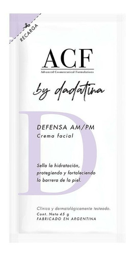 Acf Refill Crema Facial By Dadatina Defensa Ampm Hidratacion