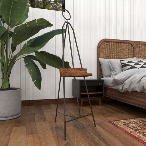 Caballete De Metal Grande Ajustable Con Bandeja De Madera 40