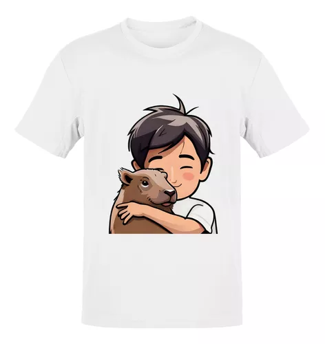 Camiseta Infantil Capivara Capybara Inlove Meme Menino