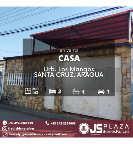 Imagen 1 de 10 de De Oportunidad Linda Casa En Santa Cruz 04248867259
