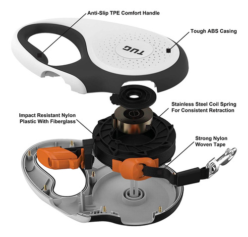 Tug 360° Correa Para Perro Retractil Sin Enredos Con Dis...