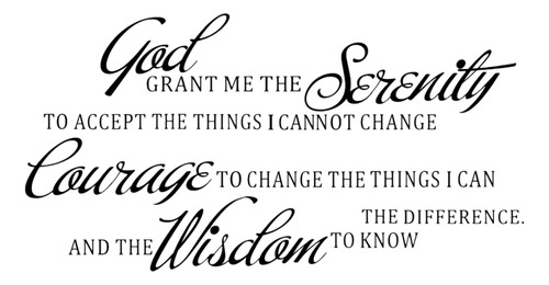 Adhesivo De Pared De Vinilo Serenity Prayer Bible Para Decor