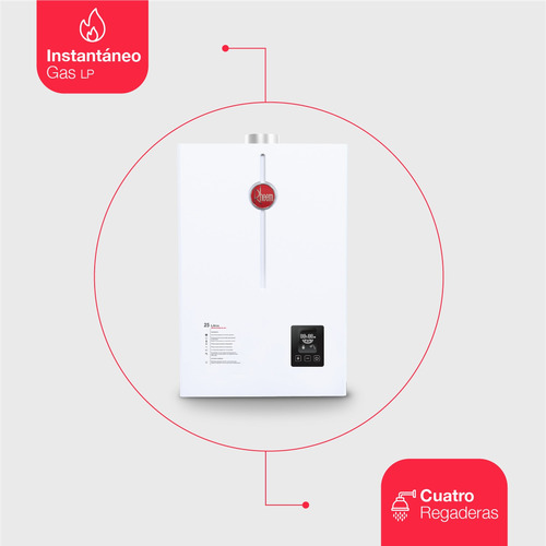 Calentador De Agua Rheem Instantáneo 25 Litros/min A Gas Lp