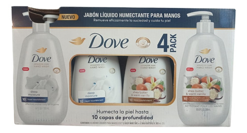 Pack Jabon Líquido Humectante Manos Dove 355 Ml