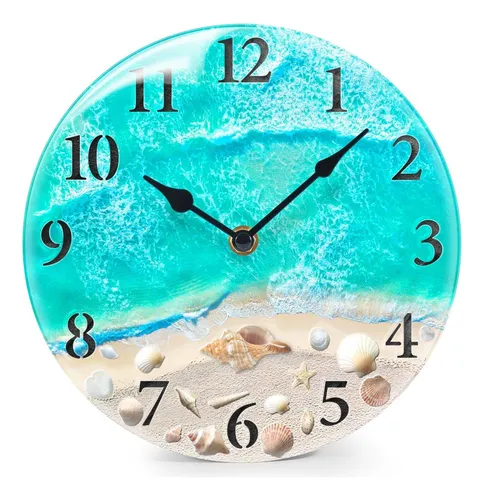 comprar Reloj De Pared De Cristal Náutico Costero Con Diseño De Y De