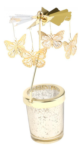 Soporte Para Velas De Té Mariposa Oro Mariposa