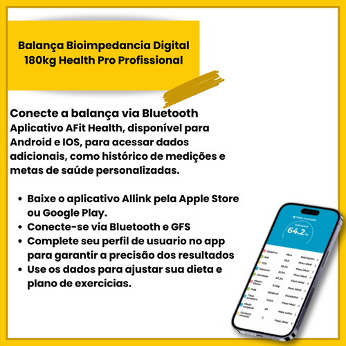 Balança Inteligente Leben Bioimpedância Com App