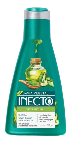 Inecto Savia Natural Aloe Vera Con Y Sin Enjuague X 400 Ml