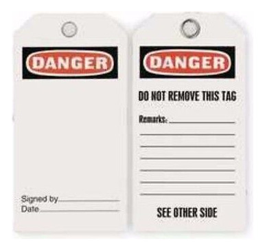 Industrial Grade 2rmw7 Accident Prevention Tag, Danger,  Cck